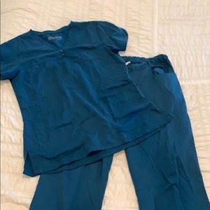 Caribbean blue greys anatomy scrub set
